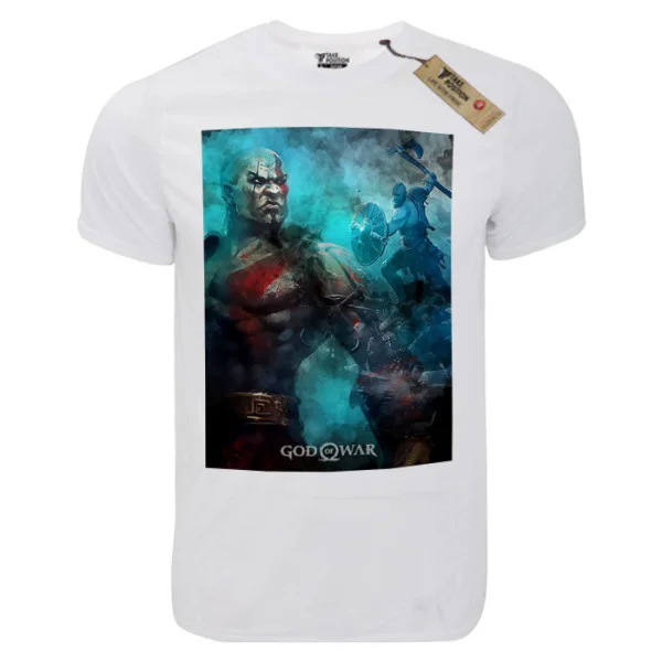 Φωτογραφία προϊόντος: T-shirt unisex Takeposition T-cool λευκό Kratos History, 900-4515