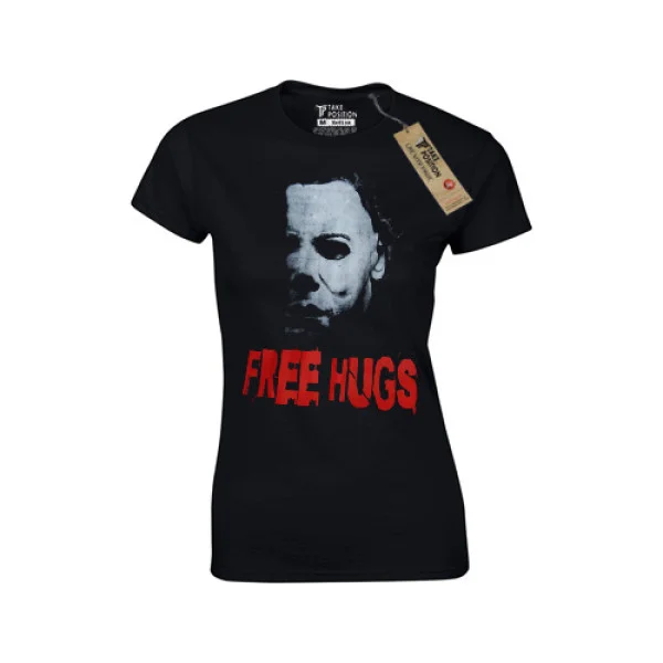 Φωτογραφία προϊόντος: T-SHIRT ΓΥΝΑΙΚΕΙΟ TAKEPOSITION, FREE HUGS, ΜΑΥΡΟ/ LARGE, 504-8003-prosf