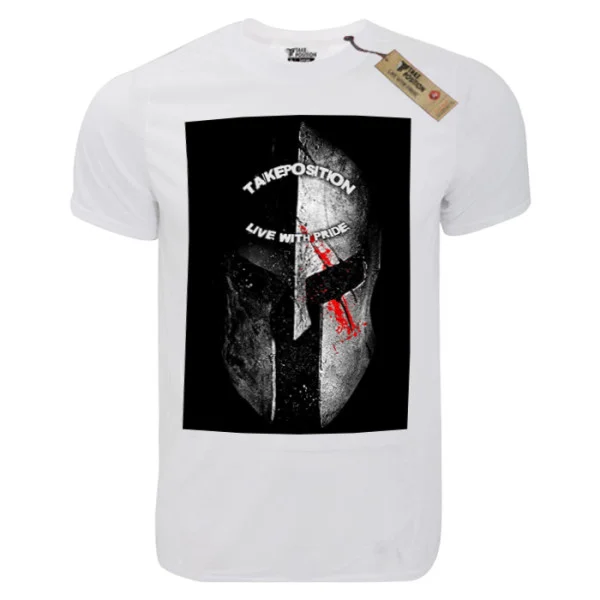 Φωτογραφία προϊόντος: T-shirt unisex Takeposition T-cool λευκό Spartan Grey Helmet 900-5523S