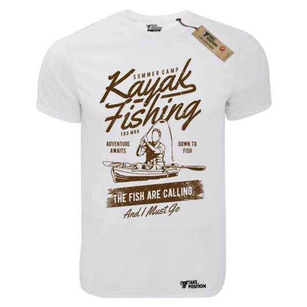 Φωτογραφία προϊόντος: T-shirt unisex Takeposition T-cool λευκό Kayak Fishing, 900-2025