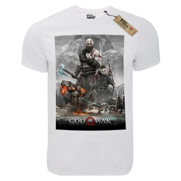 Φωτογραφία προϊόντος: T-shirt unisex Takeposition T-cool λευκό Kratos we are coming, 900-4520