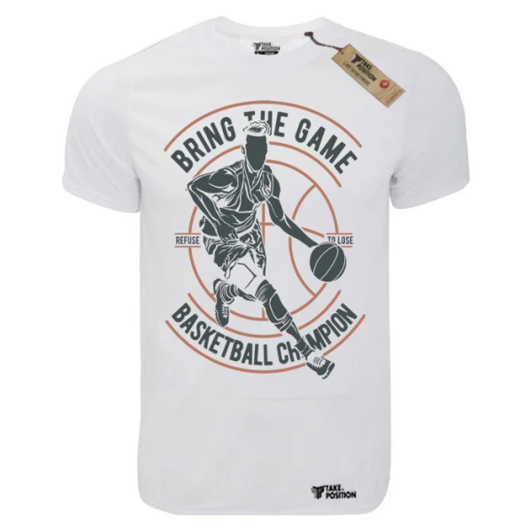 Φωτογραφία προϊόντος: T-shirt unisex Takeposition T-cool λευκό Bring the game, 900-5542