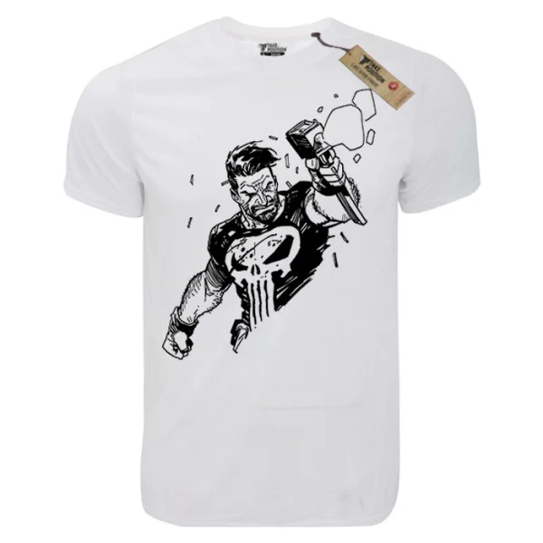 Φωτογραφία προϊόντος: T-shirt unisex T-cool Takeposition λευκό Punish them, 900-1370