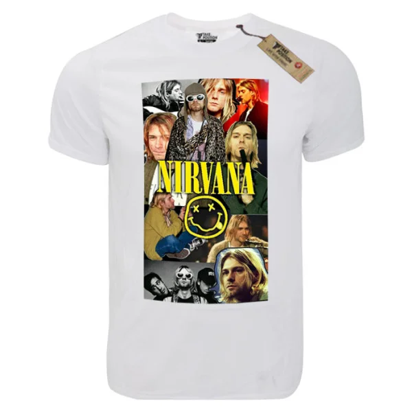 Φωτογραφία προϊόντος: T-shirt unisex Takeposition T-cool λευκό Nirvana Collage, 900-7504