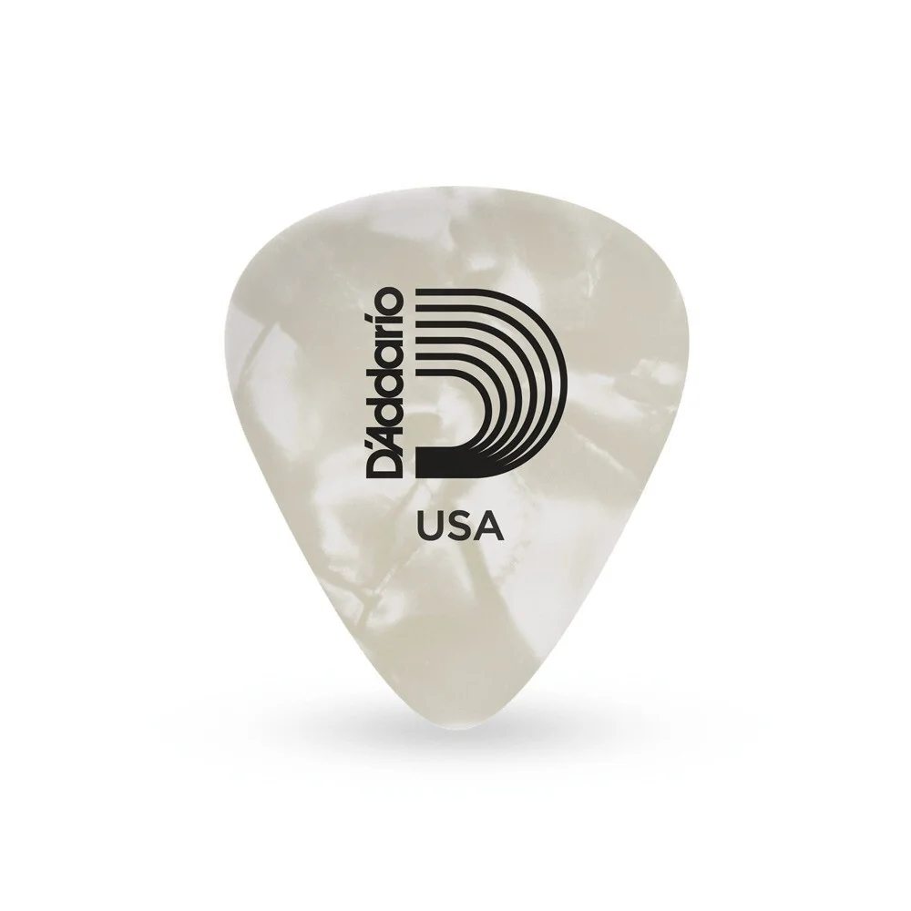 Φωτογραφία προϊόντος: Daddario D'Addario 1CWP4 White Pearl Celluloid - Πένα Medium (.70mm)