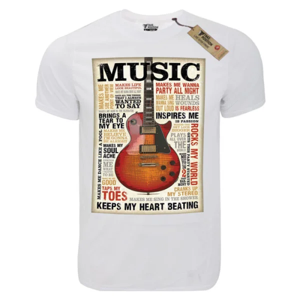 Φωτογραφία προϊόντος: T-shirt unisex Takeposition T-cool λευκό Music, 900-7585