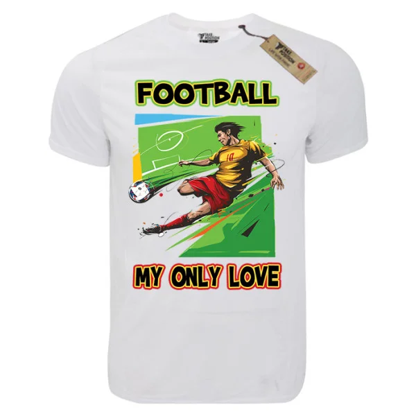 Φωτογραφία προϊόντος: TakePosition T-shirt unisex T-cool λευκό Football my only love, 900-5528