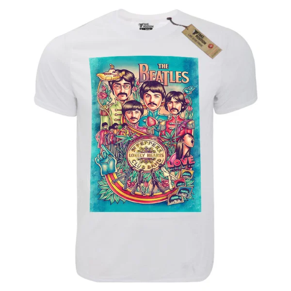 Φωτογραφία προϊόντος: T-shirt unisex Takeposition T-cool λευκό The Beatles Lonely Hearts, 900-7650