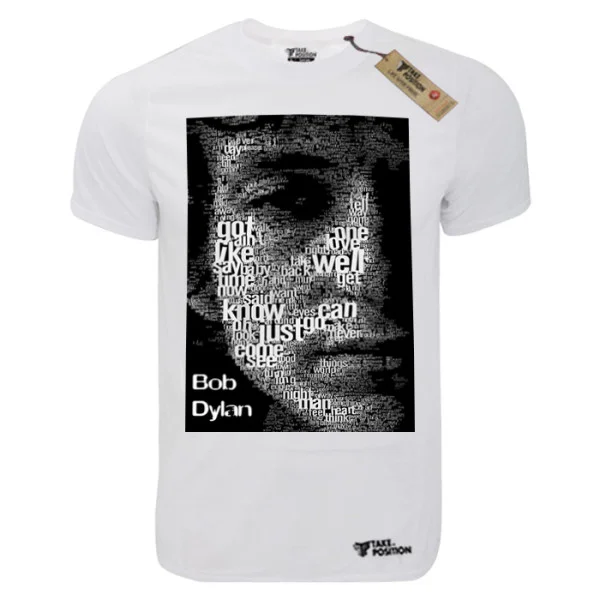 Φωτογραφία προϊόντος: TakePosition T-shirt unisex T-cool λευκό Bob Dylan, Letters, 900-7692