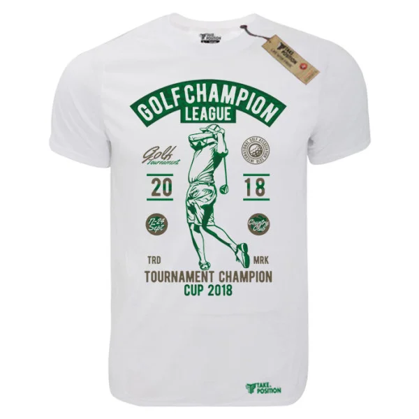Φωτογραφία προϊόντος: T-shirt unisex Takeposition T-cool λευκό Golf Champion, 900-5556