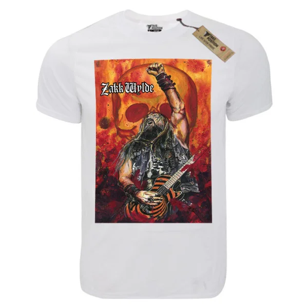 Φωτογραφία προϊόντος: T-shirt unisex Takeposition T-cool λευκό Zakk Wylde forever, 900-7620