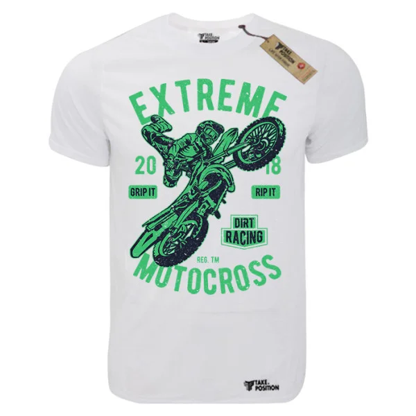 Φωτογραφία προϊόντος: TakePosition T-shirt unisex T-cool λευκό Extreme motocross, 900-9032