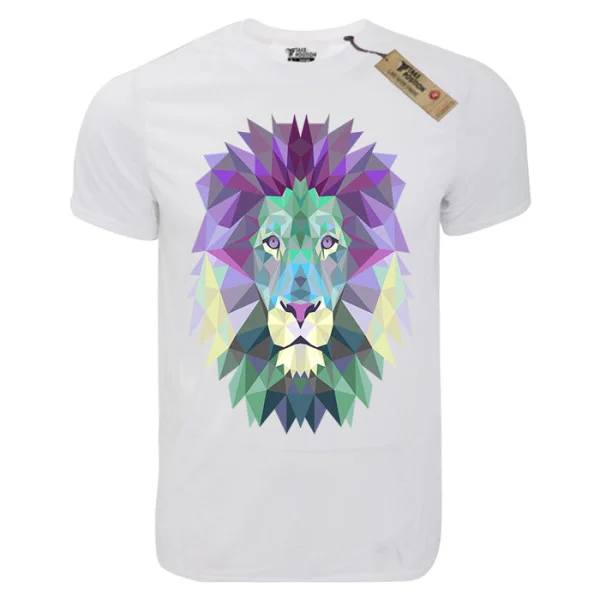 Φωτογραφία προϊόντος: T-shirt unisex Takeposition T-cool λευκό Lion art 900-6000