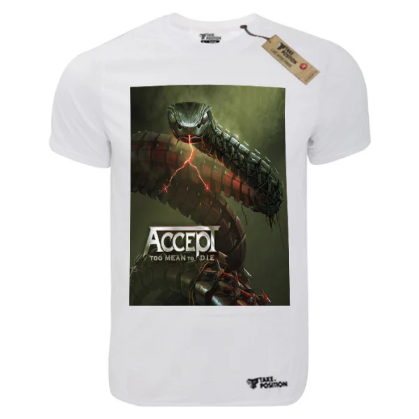 Φωτογραφία προϊόντος: TakePosition T-shirt unisex T-cool λευκό Accept too mean to die, 900-7682