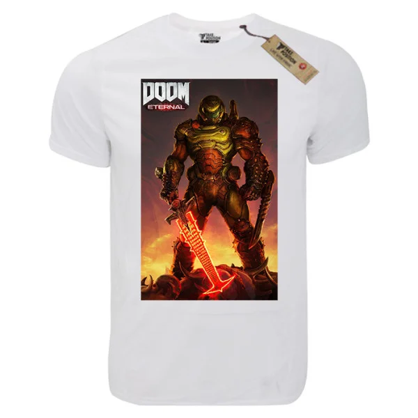 Φωτογραφία προϊόντος: T-shirt unisex Takeposition T-cool λευκό Doom eternal, 900-4557