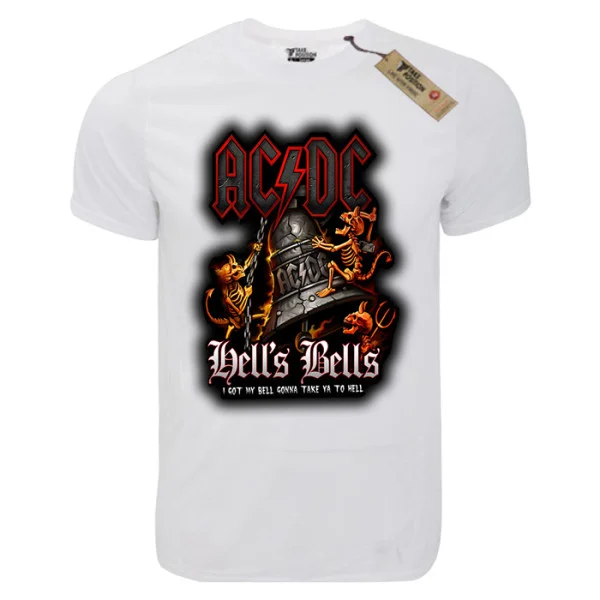 Φωτογραφία προϊόντος: T-shirt unisex Takeposition T-cool λευκό Acdc Hells Bells, 900-7509