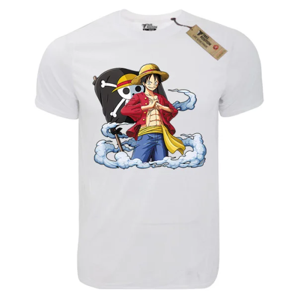 Φωτογραφία προϊόντος: T-shirt unisex T-cool Takeposition λευκό One Piece Monkey D.Luffy Rising, 900-1358