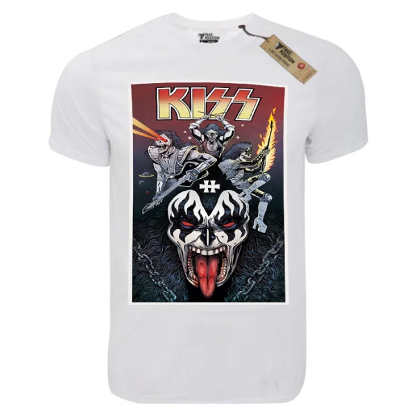 Φωτογραφία προϊόντος: T-shirt unisex Takeposition T-cool λευκό Kiss Art, 900-7606