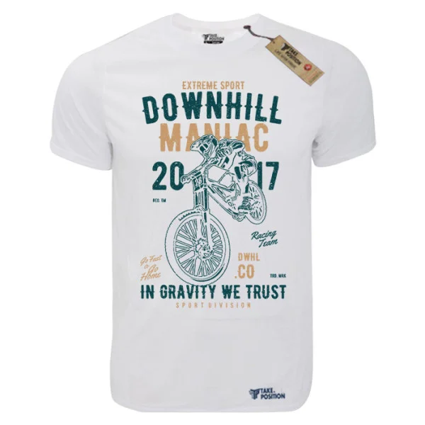 Φωτογραφία προϊόντος: T-shirt unisex Takeposition T-cool λευκό Down hill Maniac, 900-5547