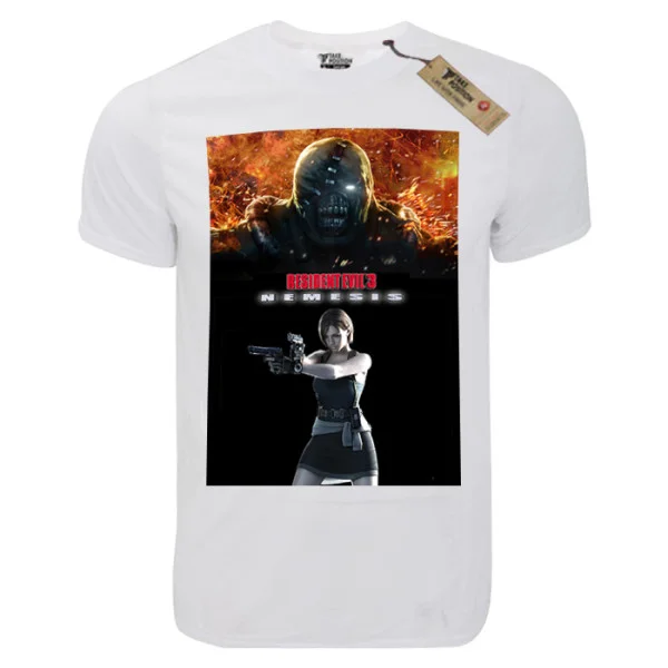 Φωτογραφία προϊόντος: T-shirt unisex Takeposition T-cool λευκό Resident evil 3 poster, 900-4596