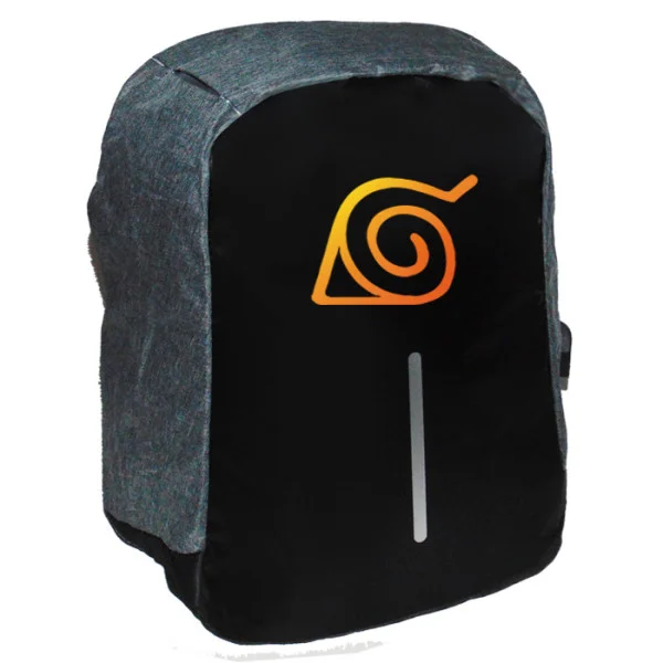Φωτογραφία προϊόντος: Takeposition Anime Naruto Logo Σχολική τσάντα Razor 1κεντρική θέση Rpet 600D 44Y x 34Μ x 10Π Μαύρο/γκρι 973-1066-07
