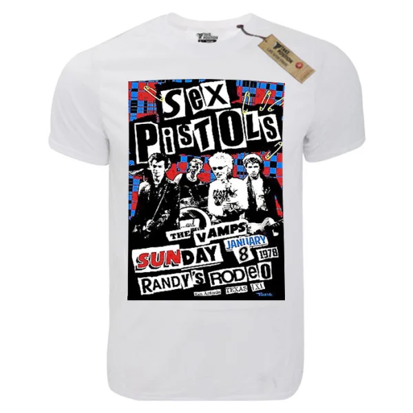 Φωτογραφία προϊόντος: T-shirt unisex Takeposition T-cool λευκό Sex Pistols concert, 900-7621