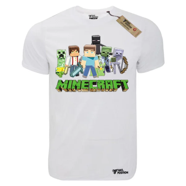 Φωτογραφία προϊόντος: TakePosition T-shirt unisex T-cool λευκό Minecraft games heroes, 900-4769