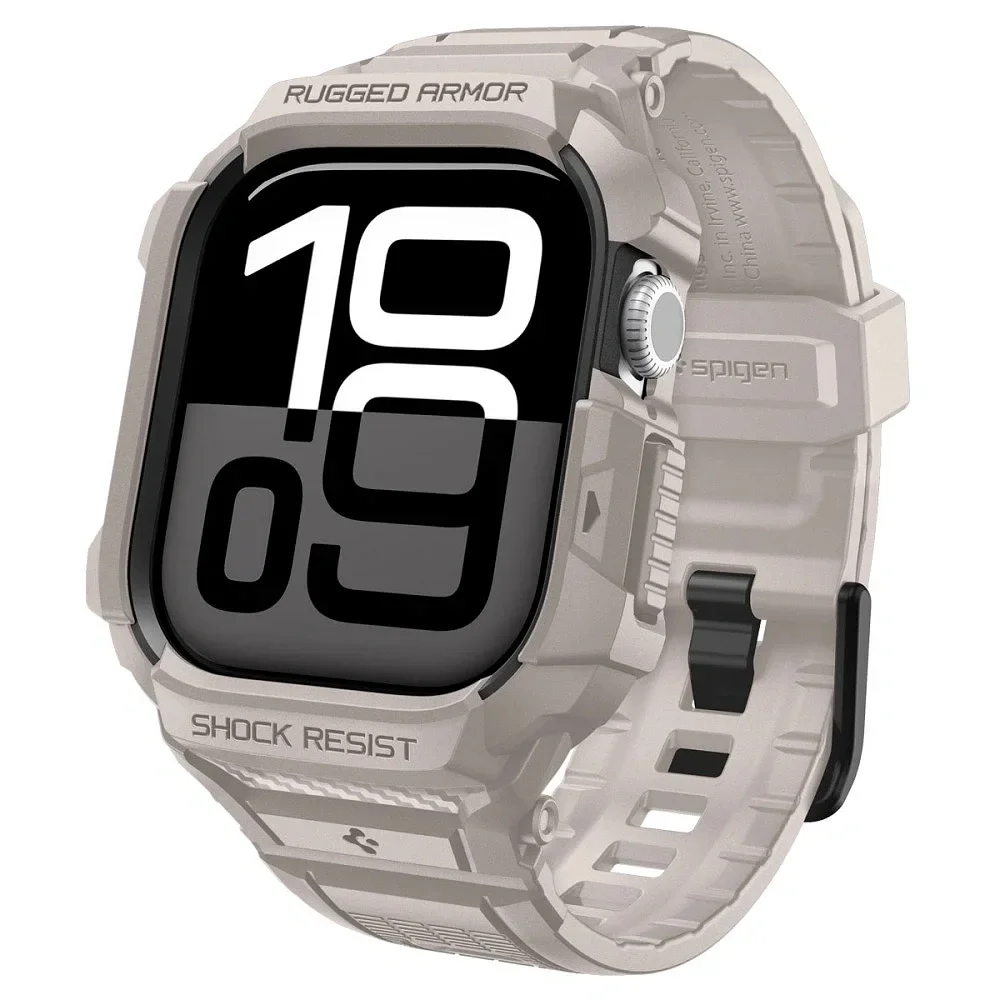 Φωτογραφία προϊόντος: Spigen Θήκη - Λουράκι Rugged Armor “Pro” V2 Apple Watch 10 / 11 (46 mm) Dune Beige