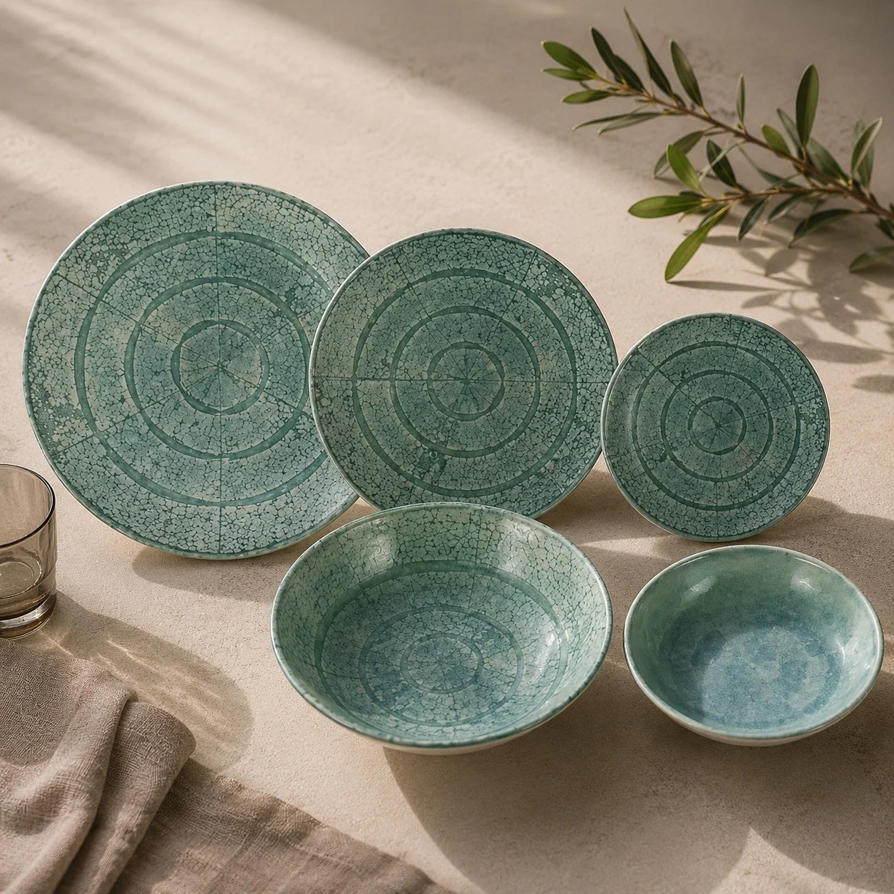 Φωτογραφία προϊόντος: HOME FASHION ACCESSORIES HFA Σερβίτσιο Φαγητού Πορσελάνης Emerald Σετ 20Τμχ.