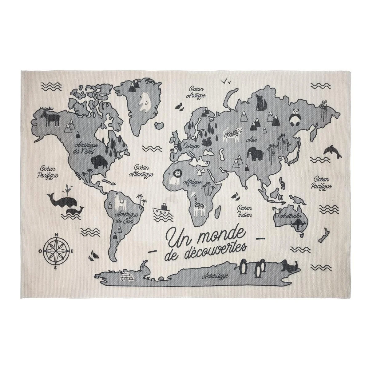 Φωτογραφία προϊόντος: Atmosphera Χαλί Βαμβακερό World Map 150cmx100cm