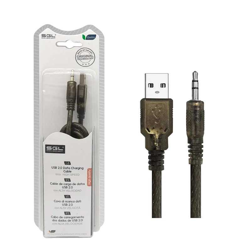 Φωτογραφία προϊόντος: SGL Καλώδιο ήχου - 1S - USB-A male/Jack 3.5mm male - 5m - 097176