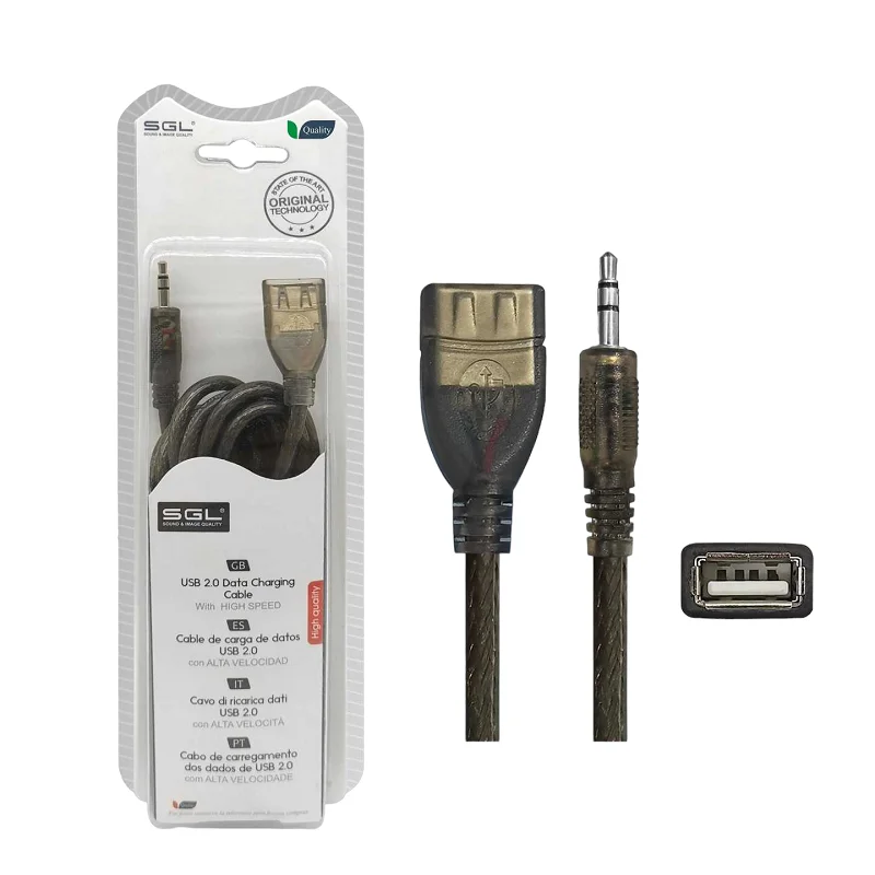 Φωτογραφία προϊόντος: SGL Καλώδιο ήχου - 16S - USB-A female/Jack 3.5mm male - 5m - 097473