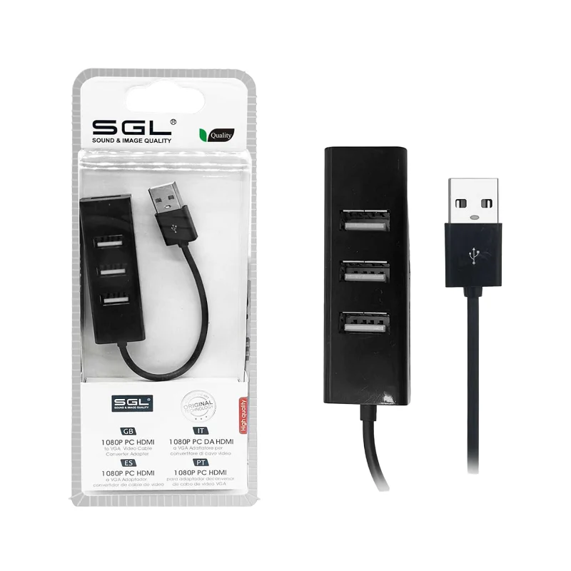 Φωτογραφία προϊόντος: Tradesor Αντάπτορας USB Hub με 3 θύρες - 303P - 12cm - 095950