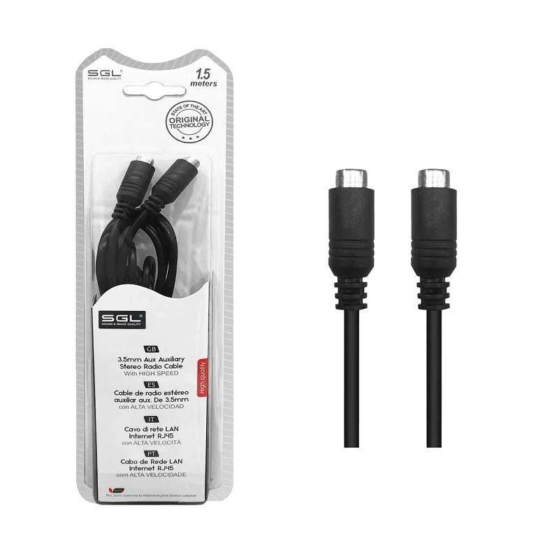 Φωτογραφία προϊόντος: SGL Καλώδιο ήχου Jack 3.5mm - 402C - Female/Female - 1.5m - 097398