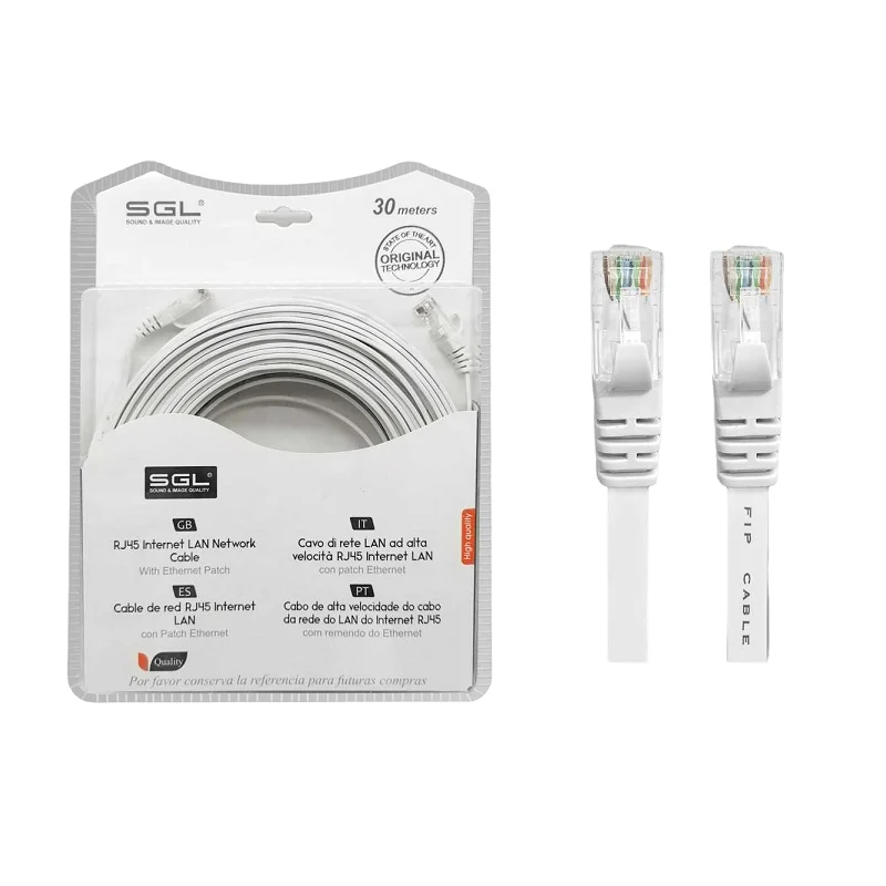 Φωτογραφία προϊόντος: SGL Καλώδιο δικτύου Ethernet - Πλακέ - A8P8C - 30m - 096476