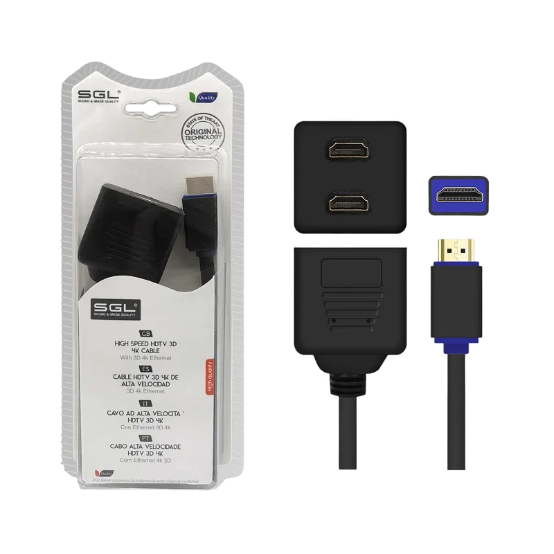 Φωτογραφία προϊόντος: Tradesor Διακλαδωτής HDMI - Splitter - A2508 - HDMI male/2xHDMI female - 25cm - 095912
