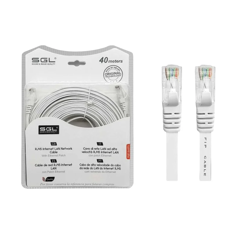 Φωτογραφία προϊόντος: SGL Καλώδιο δικτύου Ethernet - Πλακέ - A8P8C - 40m - 096483