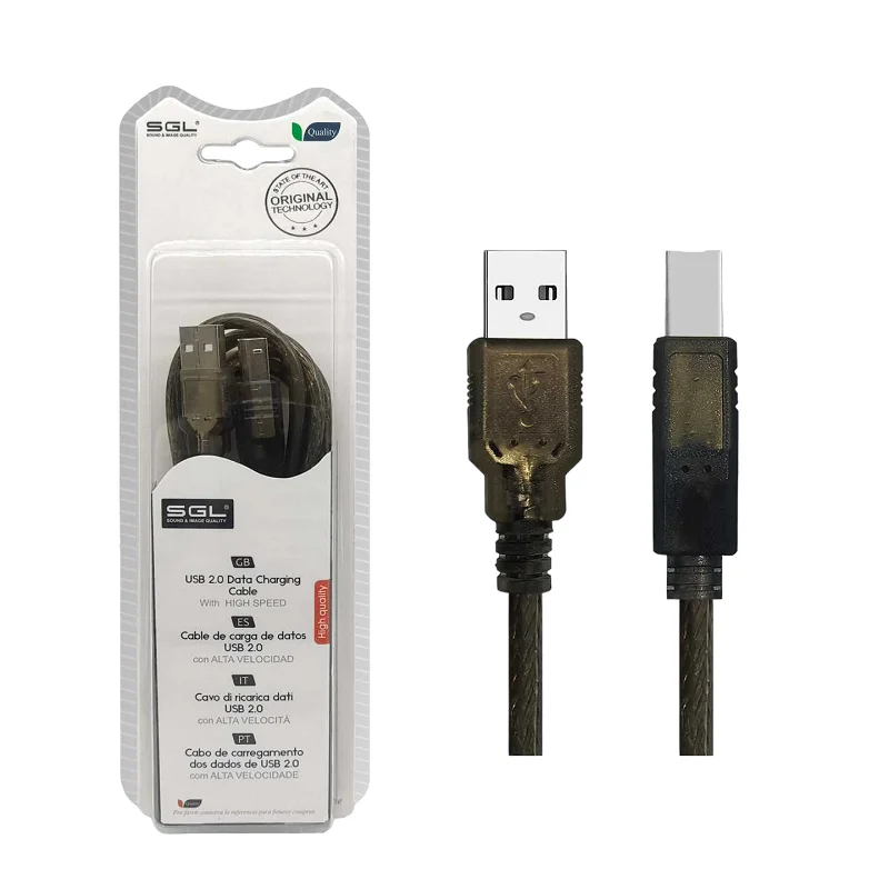 Φωτογραφία προϊόντος: SGL Καλώδιο USB 2.0 - 5S01 - USB-A male/USB-B male - 5m - 097657
