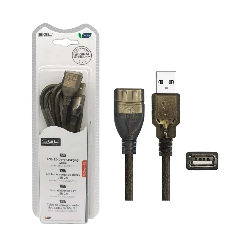 Φωτογραφία προϊόντος: SGL Καλώδιο USB 2.0 - 4S01 - USB-A male/USB-A female - 5m - 097626