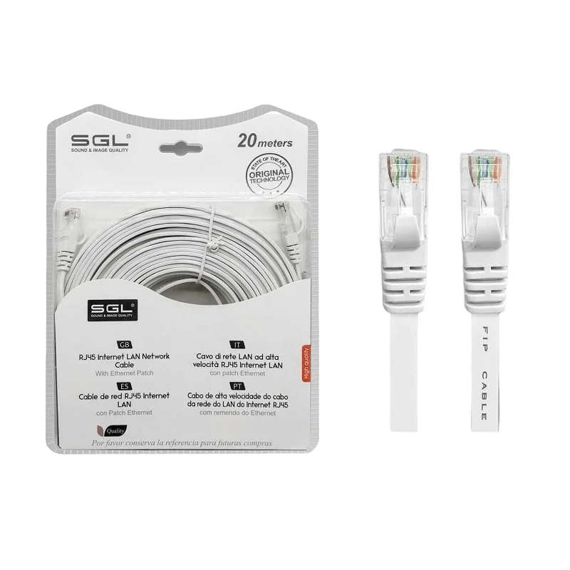 Φωτογραφία προϊόντος: SGL Καλώδιο δικτύου Ethernet - Πλακέ - A8P8C - 20m - 096452