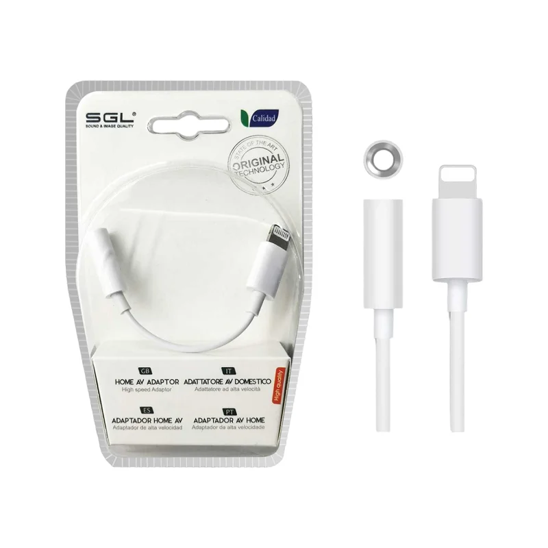 Φωτογραφία προϊόντος: Tradesor Αντάπτορας Lightning σε Jack 3.5mm female - T59 - 096049