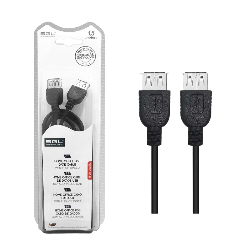 Φωτογραφία προϊόντος: SGL Καλώδιο επέκτασης USB 2.0 - 8S - Female/Female - 1.5m - 097428