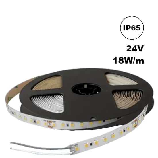 Φωτογραφία προϊόντος: Ταινία led 5m 24VDC 18w/m 1530Lm/m 85Lm/w θερμό λευκό 3000K CRI80+ στεγανή IP65 50-0078 ΤΩRA CUBALUX