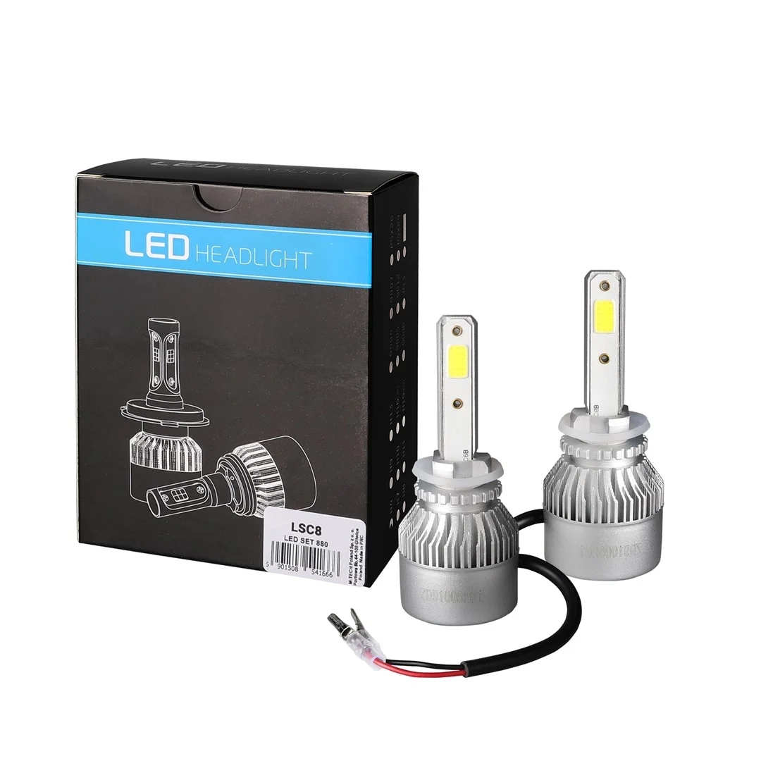 Φωτογραφία προϊόντος: M-tech H27 880 LED SET C6 9>32V 6.500K 10.000lm 4 X 10W ΛΑΜΠΑ ΜΕ COB EPISTAR 1021 LED ΚΑΙ ΑΝΕΜΙΣΤΗΡΑΚΙ M-TECH - 2 ΤΕΜ. LSC8/MT