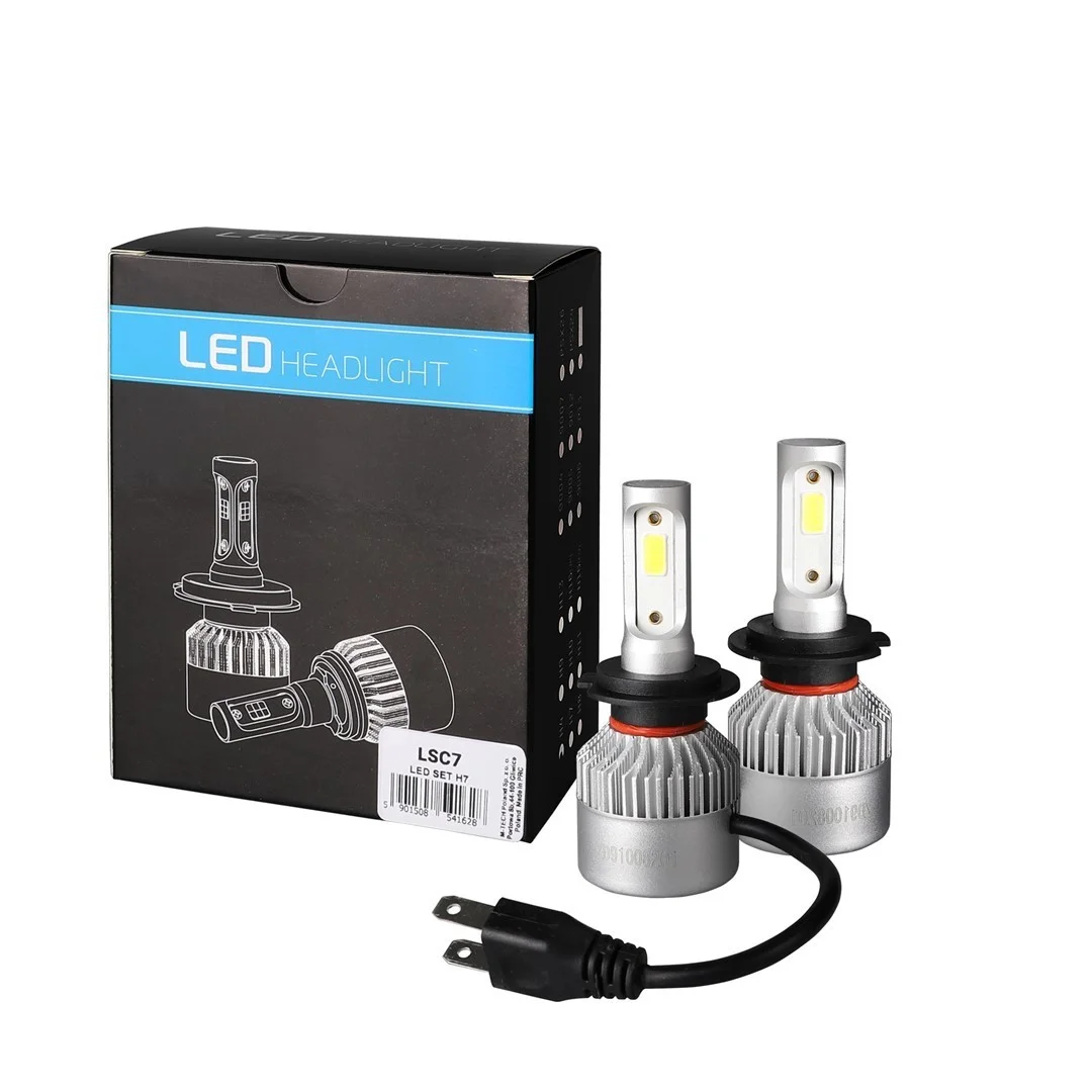 Φωτογραφία προϊόντος: M-tech H7 LED SET C6 9>32V 6.500K 10.000lm 4 X 10W ΛΑΜΠΑ ΜΕ COB EPISTAR 1021 LED ΚΑΙ ΑΝΕΜΙΣΤΗΡΑΚΙ M-TECH - 2 ΤΕΜ. LSC7/MT