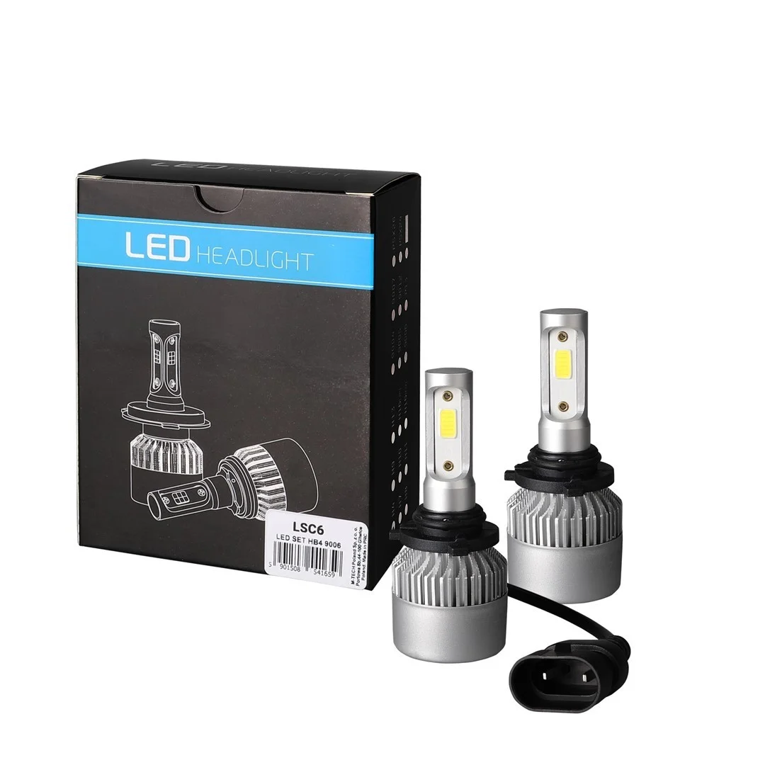 Φωτογραφία προϊόντος: M-tech HB4 9006 LED SET C6 9>32V 6.500K 10.000lm 4 X 10W ΛΑΜΠΑ ΜΕ COB EPISTAR 1021 LED ΚΑΙ ΑΝΕΜΙΣΤΗΡΑΚΙ M-TECH - 2 ΤΕΜ. LSC6/MT