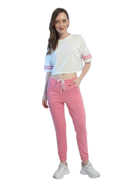 Φωτογραφία προϊόντος: Matmazel Σετ 2 τεμαχίων Crop top με φόρμα - Ροζ