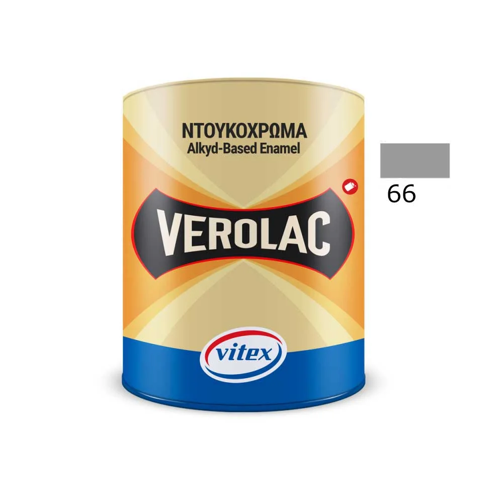 Φωτογραφία προϊόντος: Vitex VEROLAC No 66 Βερνικόχρωμα Διαλύτου για Μεταλλικές και Ξύλινες Επιφάνειες ,Γκρί 0.75 lt