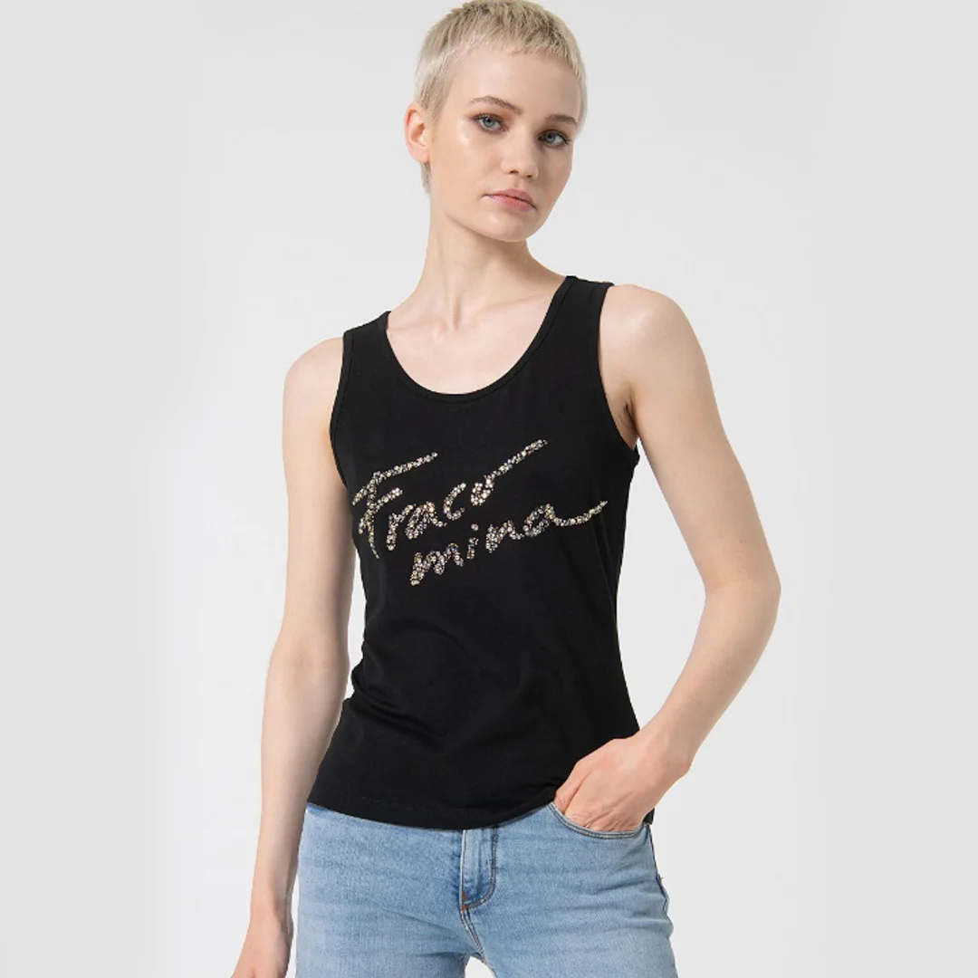 Φωτογραφία προϊόντος: Fracomina Logo Tank - Top FP24ST2010J464N5 Black