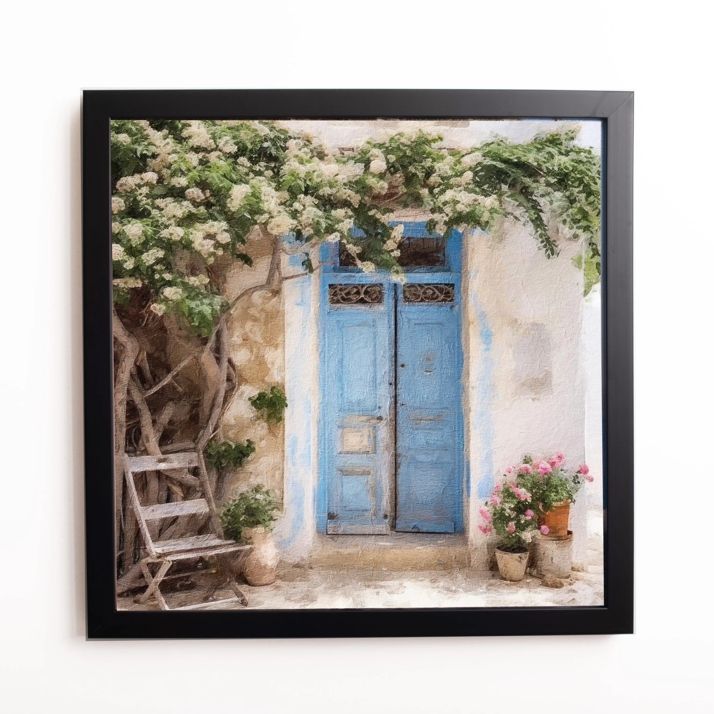 Φωτογραφία προϊόντος: HOPER Θέμα (island 10 ) 1 Κάδρο 37x37cm κορνίζα ξύλινη χρώμα μαυρο θέμα με πλαστικοποίηση (Κ 2033/3+10 island)